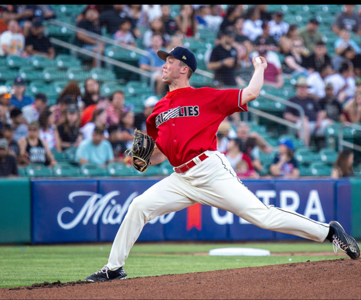 Pitcher in action